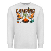 Oatmeal Heather camping life Premium Sweatshirt - texasbilliewilder