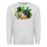 Dove Grey St. Patrick's Day Charolais And Black Angus Cows Premium Sweatshirt - RanaPortraitStore