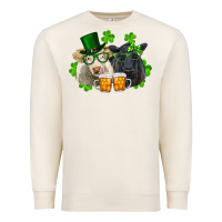Sandshell St. Patrick's Day Charolais And Black Angus Cows Premium Sweatshirt - RanaPortraitStore