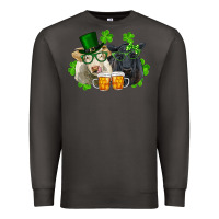 Smoke St. Patrick's Day Charolais And Black Angus Cows Premium Sweatshirt - RanaPortraitStore