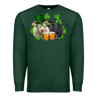 Sports Green St. Patrick's Day Charolais And Black Angus Cows Premium Sweatshirt - RanaPortraitStore
