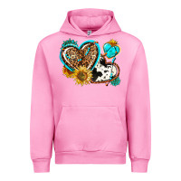 Fuchsia Pink western leopard pride  hearts Urban Hoodie - AdoDesignShop