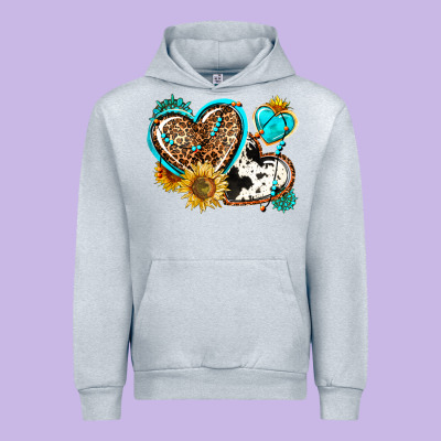 Western Leopard Pride  Hearts Urban Hoodie Designed By Adodesignshop