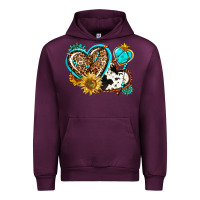 Mauve Wine western leopard pride  hearts Urban Hoodie - AdoDesignShop