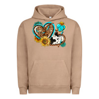 Pigment Burro western leopard pride  hearts Urban Hoodie - AdoDesignShop