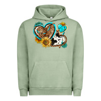 Pigment Oil Green western leopard pride  hearts Urban Hoodie - AdoDesignShop