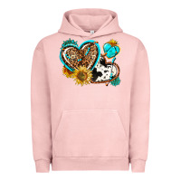 Pigment Salmon western leopard pride  hearts Urban Hoodie - AdoDesignShop