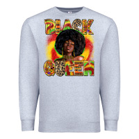 Heather Grey black queen Premium Sweatshirt - Zillion Design Studio