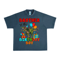 Midnight Navy brother of the birthday boy t rex Urban Heavy Tee - Artiststas