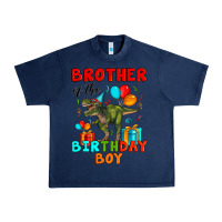 Navy brother of the birthday boy t rex Urban Heavy Tee - Artiststas