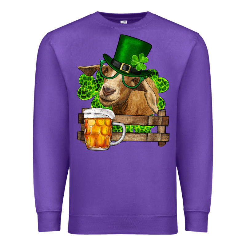 St. Patrick's Day Goat And Beer Premium Sweatshirt by RanaPortraitStore | Teevron