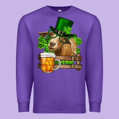 Premium Sweatshirt St. Patrick's Day Goat And Beer