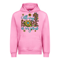 Fuchsia Pink all my hope is in jesus Urban Hoodie - JahusDesignShop