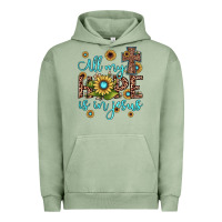 Pigment Oil Green all my hope is in jesus Urban Hoodie - JahusDesignShop
