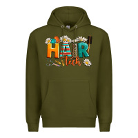 Army Green hair tech Premium Hoodie - AdoDesignShop