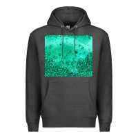 Charcoal Heather green glitter Premium Hoodie - JahusDesignShop