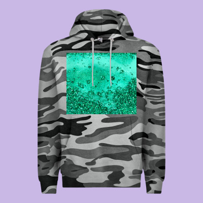 Green Glitter Premium Hoodie Designed By Jahusdesignshop