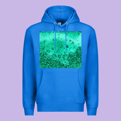 Green Glitter Premium Hoodie Designed By Jahusdesignshop