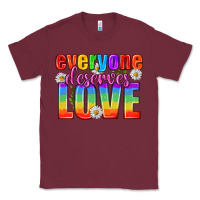 Burgundy Everyone Deserves Love Pride Lgbtq Classic Tee - BundleAndBundleShop
