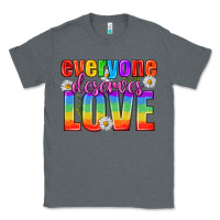 Charcoal Heather Everyone Deserves Love Pride Lgbtq Classic Tee - BundleAndBundleShop