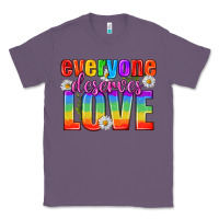Lavender Everyone Deserves Love Pride Lgbtq Classic Tee - BundleAndBundleShop