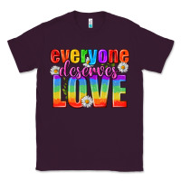 Plum Everyone Deserves Love Pride Lgbtq Classic Tee - BundleAndBundleShop