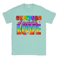 Seafoam Everyone Deserves Love Pride Lgbtq Classic Tee - BundleAndBundleShop