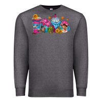 Charcoal Heather cowgirl coffee cups Premium Sweatshirt - texasbilliewilder