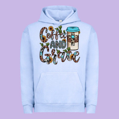 Coffee And Grace Urban Hoodie Designed By Jahusdesignshop