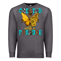 Charcoal Heather created with a purpose Premium Sweatshirt - texasbilliewilder