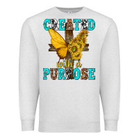 Oatmeal Heather created with a purpose Premium Sweatshirt - texasbilliewilder