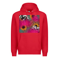 Red pink glitter leopard cowhide Premium Hoodie - JahusDesignShop