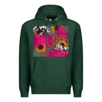 Sports Green pink glitter leopard cowhide Premium Hoodie - JahusDesignShop