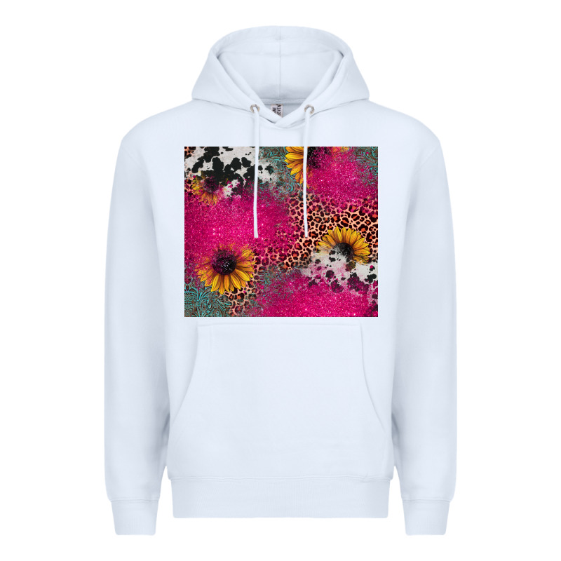 Pink Glitter Leopard Cowhide Premium Hoodie by JahusDesignShop | Teevron