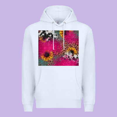 Pink Glitter Leopard Cowhide Premium Hoodie Designed By Jahusdesignshop