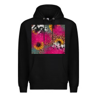 Black pink glitter leopard cowhide Premium Hoodie - JahusDesignShop