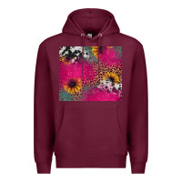 Burgundy pink glitter leopard cowhide Premium Hoodie - JahusDesignShop