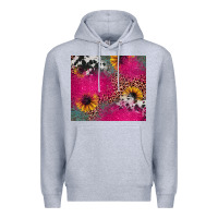 Heather Grey pink glitter leopard cowhide Premium Hoodie - JahusDesignShop