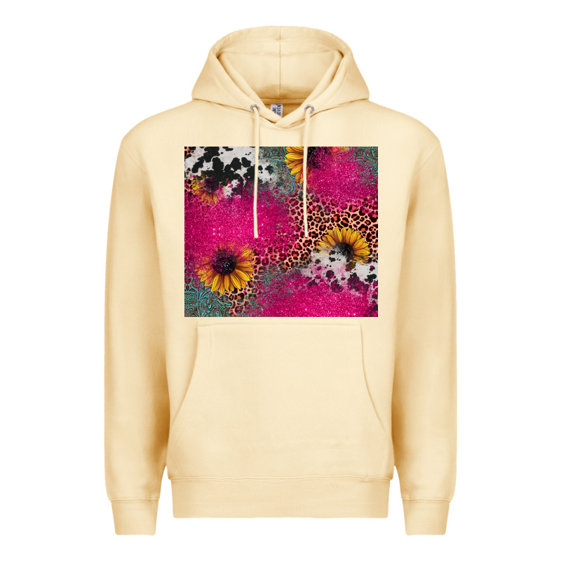 Pink Glitter Leopard Cowhide Premium Hoodie by JahusDesignShop | Teevron