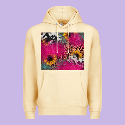 Pink Glitter Leopard Cowhide Premium Hoodie Designed By Jahusdesignshop