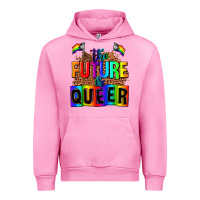 Fuchsia Pink the fuuture is queer Urban Hoodie - AdoDesignShop