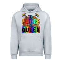 Heather Grey the fuuture is queer Urban Hoodie - AdoDesignShop