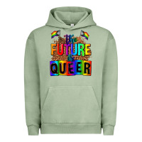 Pigment Oil Green the fuuture is queer Urban Hoodie - AdoDesignShop