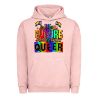 Pigment Salmon the fuuture is queer Urban Hoodie - AdoDesignShop