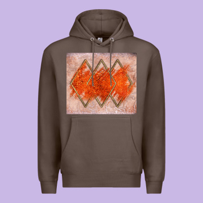 Orange Glitter Premium Hoodie Designed By Jahusdesignshop