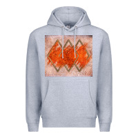 Heather Grey orange glitter Premium Hoodie - JahusDesignShop