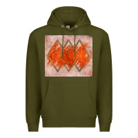 Army Green orange glitter Premium Hoodie - JahusDesignShop