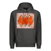 Charcoal Heather orange glitter Premium Hoodie - JahusDesignShop