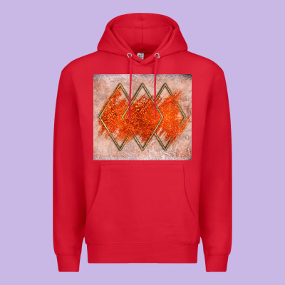 Orange Glitter Premium Hoodie Designed By Jahusdesignshop