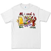 White all i need is beer king cake crawfish Premium Tee - SublimationCraftShop